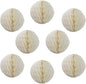 8pcs 10 inch Paper Honeycomb Balls Decorative Tissue Pom Poms Flower Art Hanging Balls for Birthday Wedding Nursery Baby Shower Home Decor (10inch, Cream)