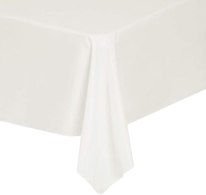 Rectangle Tablecloth 90x156 inch Washable Polyester Fabric Table Cloth for Wedding Party Dining Banquet Decoration（90x156, Ivory）