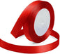 KMER LIFE 5/8 Inches x 25 Yards Red Satin Ribbon Solid Fabric Ribbons for Crafts, Wedding Decor, DIY Hair Accessories, Sewing, Gift Package Wrapping, Valentine's Day Bouquet and More