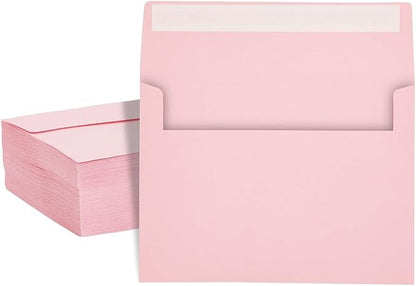 A7 Invitation Envelopes - Peel & Press - 24lb Heavy Duty Envelopes for Wedding Baby Shower Birthday Invitations - 5 1/4" x 7 1/4" (Pastel Blue, 100)