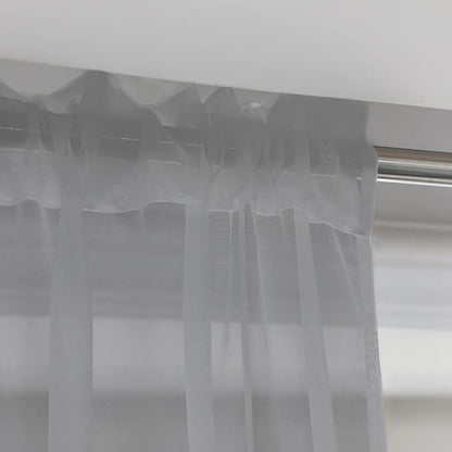L&TEC Window Gray Sheer Curtains 63 Inches Long 2 Panels Sheer Curtain Basic Rod Pocket Panel for Bedroom Children Living Room Yard Kitchen