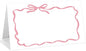 25 Pack Pink Bow Wave Place Cards, Editable Name Cards for Table Setting, Tent Cards Food Label for Dinner Party, Bridal Shower, Wedding, Baby Shower and Events -T14