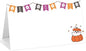 25 Pack Halloween Place Cards, Editable Name Cards for Table Setting, Boo Ghost Tent Cards Food Label for Dinner Party, Bridal Shower, Wedding, Baby Shower and Events -T38