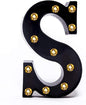 Foaky Black LED Marquee Number Lights Sign Light Up Marquee Number Lights Sign for Night Light Wedding Birthday Party Battery Powered Christmas Lamp Home Bar Decoration