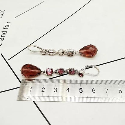 150pcs 4x6mm Teardrop Crystal Glass Beads for Jewelry Making, Faceted Vertical Hole Teardrop Glass Spacer Beads for Wind Chimes Bracelet Earring Necklace DIY Craft(Orange)