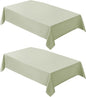 VidaFete Tablecloth 2 Pack60*120inch Rectangle Table Cloth Polyester, Stain Wrinkle Resistant Polyester Dining Table Cover for Kitchen Dinning Party Wedding Rectangular Buffet Decoration(Sagegreen)