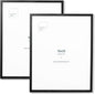 Opposite Wall - 16x20 in - Black Solid Oak Wood Picture Frame - Lightweight, Versatile & Shatterproof - Wall Hanging Poster - Wall Decor for Office, Gallery & Home - 2 Pack