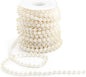 Pearls String Beads 33 Feet Crafts Faux Pearl Roll for Christmas Garland Flowers Wedding Party Jewelry Decoration(5mm Ivory)