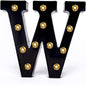 Foaky Black LED Marquee Number Lights Sign Light Up Marquee Number Lights Sign for Night Light Wedding Birthday Party Battery Powered Christmas Lamp Home Bar Decoration