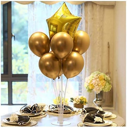 LANGXUN 28" Height Table Balloon Stand Kit for Birthday Party Wedding Decorations, Balloons Arch Kit for Graduation Party and Christmas Balloon Decorations (6 Pack)