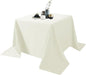 Ascoza 2pack 90x90 Inch Ivory Square in Polyester Fabric Tablecloth for Wedding,Banquet,Restaurant and Parties