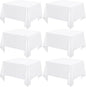 6 Pack White Square Tablecloths 52 x 52 Inch, White Polyester Table Cover for Square Table, Stain and Wrinkle Resistant Washable Fabric Tablecloth, Polyester Tablecloth for Restaurant Banquet Party