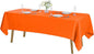 Rectangle Tablecloth 60x102 inch Washable Polyester Fabric Table Cloth for Wedding Party Dining Banquet Decoration（60x102, Orange）
