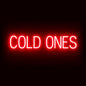 SpellBrite COLD ONES Sign | Beer-Related Sign with Neon Look, Red LED Light Source | 33.5" x 6.3"