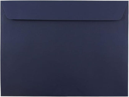 JAM PAPER 9 x 12 Booklet Premium Envelopes - Navy Blue - 100/Pack