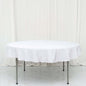 Efavormart Round Tablecloth, 70 Inch Stain & Wrinkle Resistant Washable Table Cloth, Decorative Polyester Fabric Table Cover for Banquet, Wedding, Dining- White