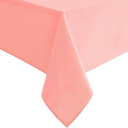 Hiasan Rose Pink Tablecloth for Rectangle Tables - Waterproof Washable Polyester Fabric Table Cloth for Buffect Dining Birthday Party Wedding, 54 x 120 Inch