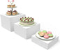 Buffet Risers, Food Risers for Buffet Table, Display Stand Shelf for Catering Dessert Collectibles Jewelry Figures Show, Acrylic Cube Display Nesting Risers with Hollow Bottoms, 6,7,8'', 3