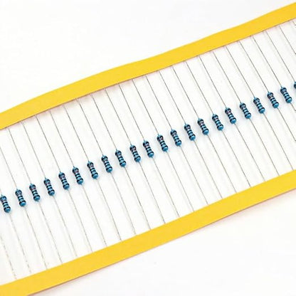 800-Piece Electronic Components Kit for Circuit Boards - 600 Resistors (10Ω-1MΩ) + 200 LEDs Complete Soldering Kit w/ 5 Color 5mm LEDs & 30 Value Metal Film Resistors for DIY Boards