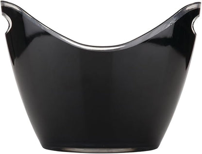 True Modern Wine & Champagne Bucket | Black Ice Beverage Tub - Indoor & Outdoor Great for Parties - 2 Bottles Capacity Champagne & Wine Chiller - 10.5" x 8.25" x 7.75"