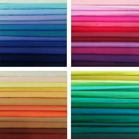 50 PCS 5" x 5" Precut Multi-Colors Cotton Fabric Squares Fabric Bundles for Sewing & Quilting Beginners