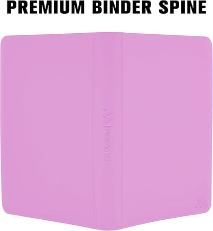 Premium 1000+ Pockets Card Binder,16 Pockets Trading Card Binder Ringless Side Loading Trading Card Album Folder for TCG -Pink Purple