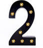 Foaky Black LED Marquee Number Lights Sign Light Up Marquee Number Lights Sign for Night Light Wedding Birthday Party Battery Powered Christmas Lamp Home Bar Decoration