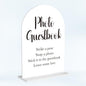 Photo Guest Book Sign for Wedding Acrylic Arch Wedding Bridal Shower Baby Shower Welcome Table Signs for Ceremony and Reception Decor 7 x 5 Inches