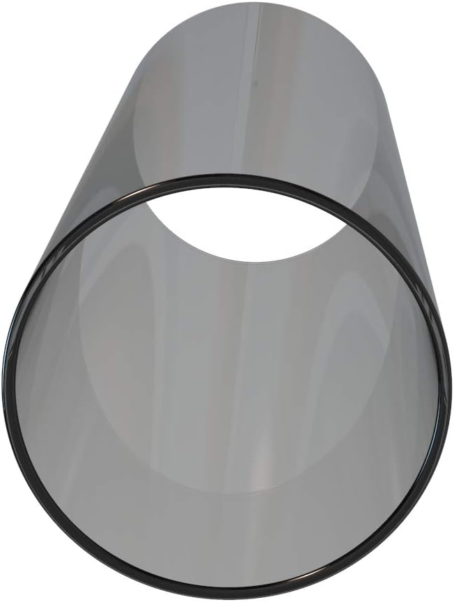 Electroplated Glass Hurricane Mirror Effect Cylinder Candle Holder Bottomless Glass Sleeve Lamp Shade Replacement (Grey,4X12)