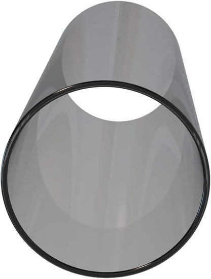 Electroplated Glass Hurricane Mirror Effect Cylinder Candle Holder Bottomless Glass Sleeve Lamp Shade Replacement (Grey,5X6)