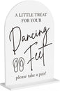 Dancing Feet Sign, Wedding Flip Flops Sign, Wedding Engagement Bridal Shower Reception Party Table Desk Acrylic Decor