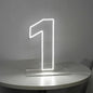 Number 1 Neon Sign for First Birthday, 16.54" Cool White USB Battery Powered One Neon Sign for Party Wedding Anniversary Decor Light Sign (Number 1)