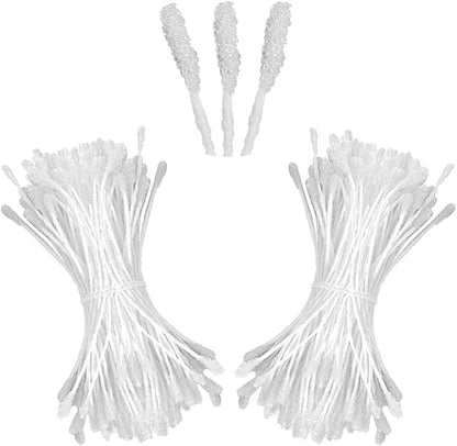 HAHIYO 700Pcs 2mm White Double-Head Flower Stamen with Crystal-Like Flower Head for Handmade Floral Art Scrapbook Decoration Artificial Floral Pistils Pollen Stamens Wedding DIY Stamens