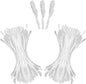 HAHIYO 700Pcs 2mm White Double-Head Flower Stamen with Crystal-Like Flower Head for Handmade Floral Art Scrapbook Decoration Artificial Floral Pistils Pollen Stamens Wedding DIY Stamens