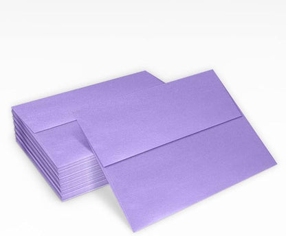 LUXPaper A7 Invitation Envelopes | Peel & Press | 5 1/4" x 7 1/4" | Amethyst Metallic | 80lb. Text | 50 Qty