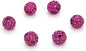 100pcs Adabele Grade A Suncatcher Crystal Rhinestone Pave Loose Beads 8mm Fuchsia Pink Polymer Clay Disco Ball Spacers Compatible with Shamballa All Craft Jewelry Making DB8-22