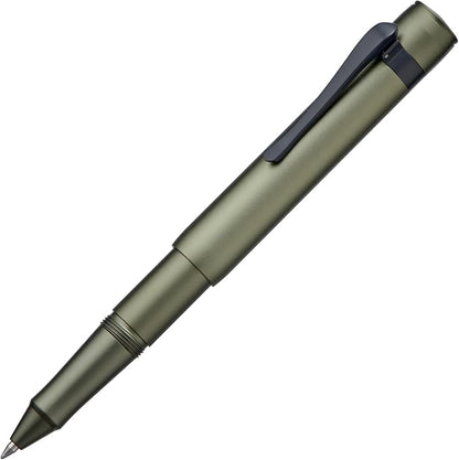 Hongdian M2 Black Forest Mini Rollerball Pen, Fine Point 0.5mm, Sleek Aluminium Pocket Pen with Black Ink Refill, Ideal for Travel & Signature (Army Green)