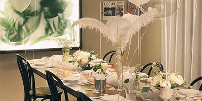 Happy Feather 16-18 inch Royal Blue Ostrich Feathers Craft for Wedding Party Centerpieces Home Decoration DIY Craft Pack of 10