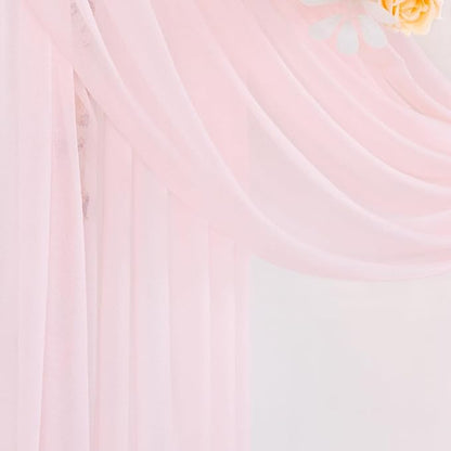 Pink Wedding Arch Draping Fabric 29" x 20 FT Blush Drapes for Backdrop Sheer Curtains Wedding Drapes for Romantic Bridal Baby Shower Decorations Ceremony Birthday Party Fall Outdoor Events