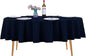 Ascoza 2pack 90 Inch Navy Round Tablecloth in Washable Polyester Fabric for Wedding/Banquet/Restaurant/Parties…