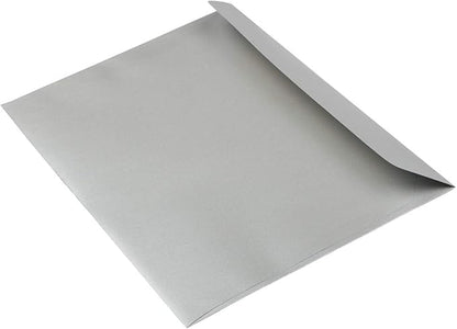 JAM PAPER 9 x 12 Open End Catalog Metallic Envelopes - Silver Stardream - 50/Pack