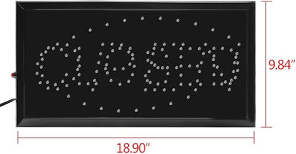 Boshen Led Open Signs Decor for Business Mart Shop Store Bar Cafe Barber ATM Now Open Sign Display On/Off Switch + Chain (2 in 1 Open Closed)