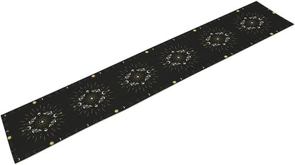 Sun Moon Table Runner - Magical Leaves Mysterious Western Traditional Elements Black White Table Runner for Party Living Room Home Kitchen Dinner - 13x70 Inch
