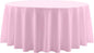 Round Tablecloth 2 Pack 108 Inch Pink Tablecloths Washable Decorative Linen Polyester Table Clothes Cover for Dining Table Banquets Buffet Parties and Wedding