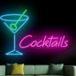 Martini Cocktails Neon Sign, Cocktail Led Sign, Cocktail Martini Neon Light, Bar Pub Party Wall Art Light, Drinking Liquor Home Wall Décor Size:20inch