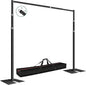 FUDESY Pipe and Drape Backdrop Stand Kit, 10x10ft Heavy Duty Backdrop Stand Adjustable Background Frame with Metal Base for Photography Wedding Parties Events Decoration, Black