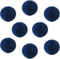8pcs 8inch Royal Blue Honeycomb Balls - Decorative Tissue Pom Poms Flower Balls for Birthday Wedding Nursery Baby Shower Home Decor