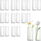 20 Pack Glass Cylinder Vase for Centerpieces, 7.48 and 7.87 inch Candle Flower Vase for Party, Wedding, Banquet Decoration,