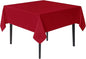 sancua Christmas Red Square Tablecloths 54x54 Inch - Fabric Table Cloth for Square or Round Tables, Washable Polyester Table Cover for Dinner, Holiday Party, Decorative Display Tables