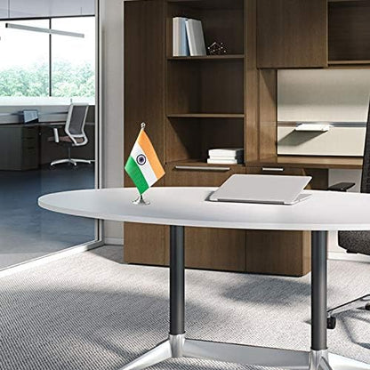 India Flag Indian Flags, Small Mini Indian Desk Flag, Used for Table Office Classroom Home Patriotic Events Decorations